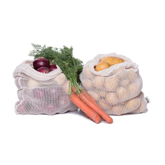 Sieťové vrecko z biobavlny – Stredné (38×30cm) 10ks Sieťové vrecko z biobavlny – Stredné (38×30cm) 10ks