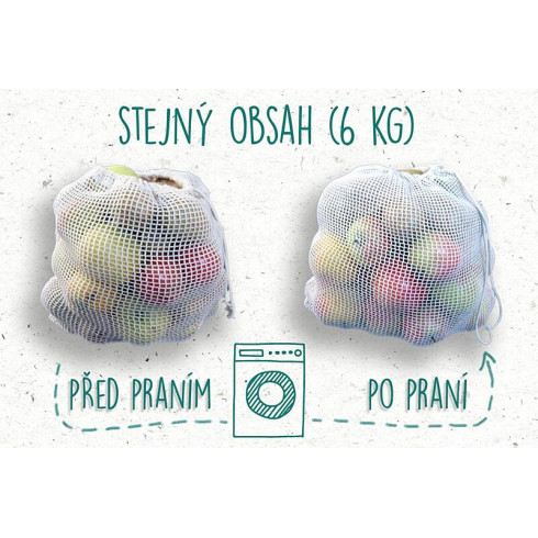 Síťový sáček z biobavlny – Střední (38×30cm) 10ks