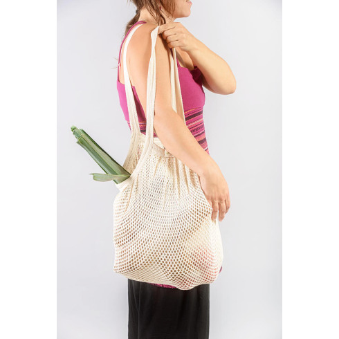 Síťovka z biobavlny - S dlouhým uchem, natural, hustá