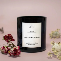 Sójová sviečka - Jedinečná 130g, Káva & Karamel 