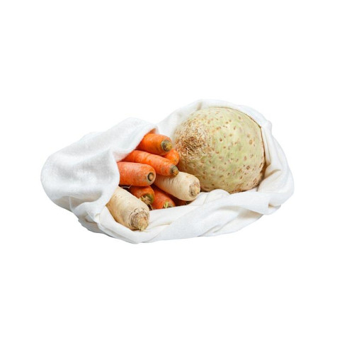 Vrecko na uchovávanie zeleniny – Vel'ké (47,5×47,5cm), z bambusu a biobavlny