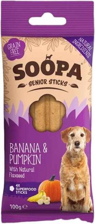 Dentálne tyčinky - Banán & tekvica s ľanovými semiačkami, 100g,