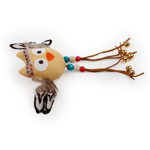 Dreams Catcher - Sovička, s korálkami a pierkami