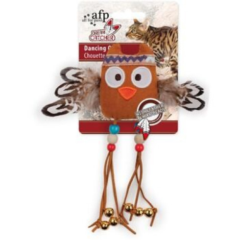 Dreams Catcher - Sovička, s korálkami a pierkami