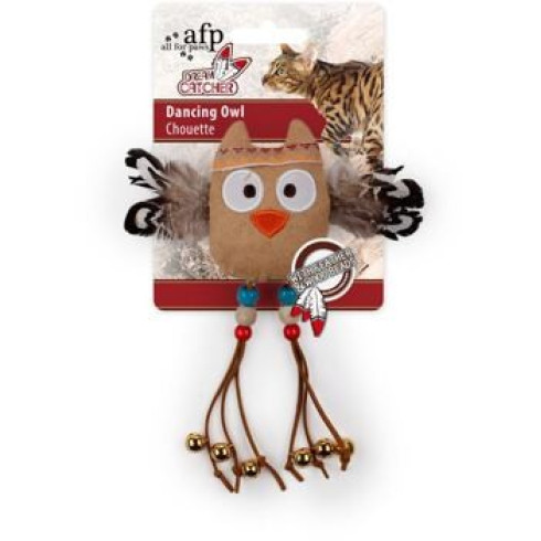 Dreams Catcher - Sovička, s korálkami a pierkami