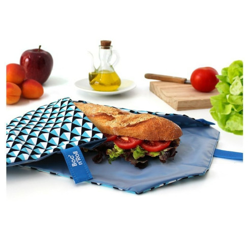 Eko vrecko na desiatu Boc'N Roll Tiles - Blue