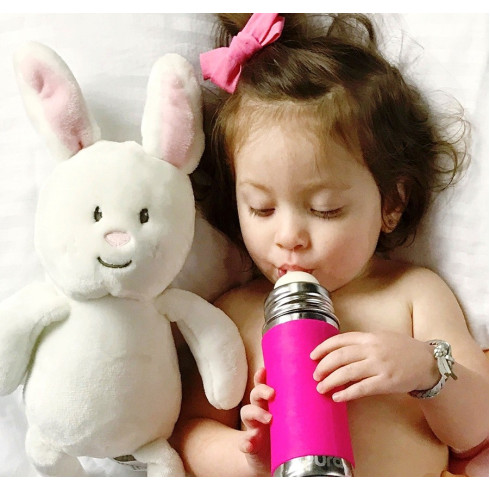 Pura  nerezová kojenecká láhev - Rose 325ml