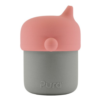 Pura  silikonový pohárek s náustkem - Rose,slate 150ml Pura  silikonový pohárek s náustkem - Rose,slate 150ml