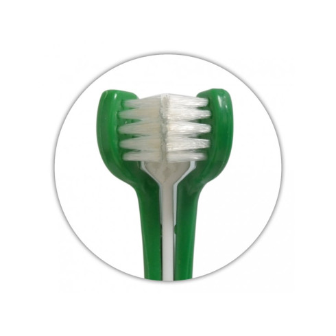 Zubná kefka pre psy a mačky - Trojhlavá